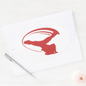 Roter Aufkleber für Windmühle (Umschlag)