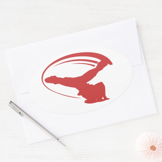 Roter Aufkleber für Windmühle (Umschlag)