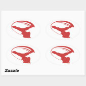 Roter Aufkleber für Windmühle (Blatt)