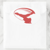 Roter Aufkleber für Windmühle (Tasche)