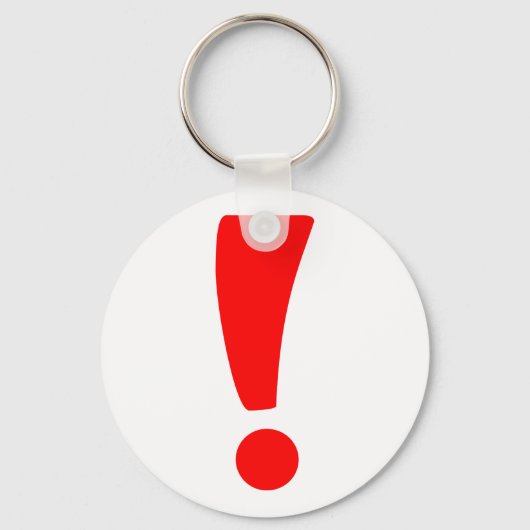 Roter Ausrufezeichen Schlüsselanhänger (Vorderseite)