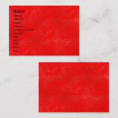 Roter Ausschlag - Geänderter Bedarf Visitenkarte (Vorne/Hinten)