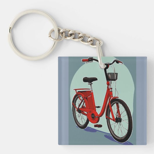 Roter Aussichtszyklus Schlüsselanhänger (Vorderseite)