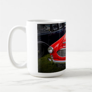 Roter Austin Healey 3000 klassischer Sportwagen Kaffeetasse