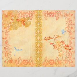 Roter AutHerbst - Unmarkiertes Junkjournal Papier