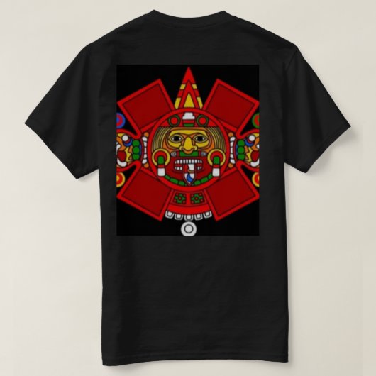 Roter Azteke T-Shirt (Design Rückseite)