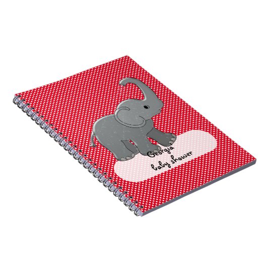 roter Babyelefant Notizblock (Rechte Seite)