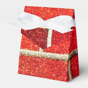 Roter Backstein & Glitter-Weihnachtsfeier Geschenkschachtel