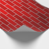Roter Backstein mit Schneewehe Geschenkpapier (Ecke)