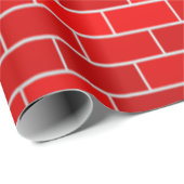 Roter Backstein mit Schneewehe Geschenkpapier (Rolleneckpunkt)