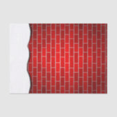 Roter Backstein mit Schneewehe Seidenpapier (Vorderseite)