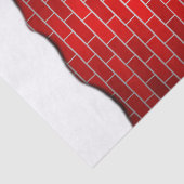 Roter Backstein mit Schneewehe Seidenpapier (Ausschnitt)
