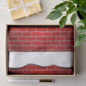 Roter Backstein mit Schneewehe Seidenpapier (Geschenk)