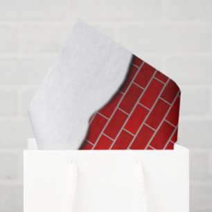 Roter Backstein mit Schneewehe Seidenpapier