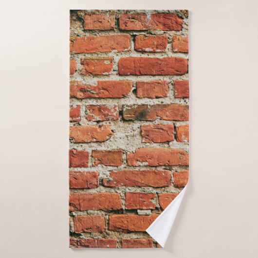 Roter Backstein Wand Textur Grunge Hintergrund. Ab Badehandtuch (Badehandtuch)