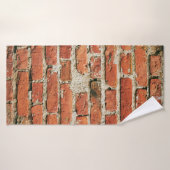 Roter Backstein Wand Textur Grunge Hintergrund. Ab Badehandtuch (Badehandtuch)
