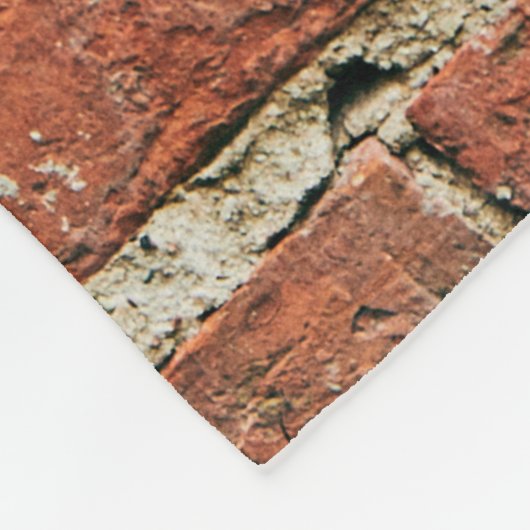 Roter Backstein Wand Textur Grunge Hintergrund. Ab Fleecedecke (Ecke)