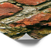 Roter Backstein Wand Textur Grunge Hintergrund. Ab Poster (Ecke)