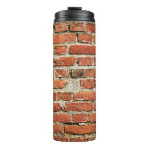 Roter Backstein Wand Textur Grunge Hintergrund. Ab Thermosbecher