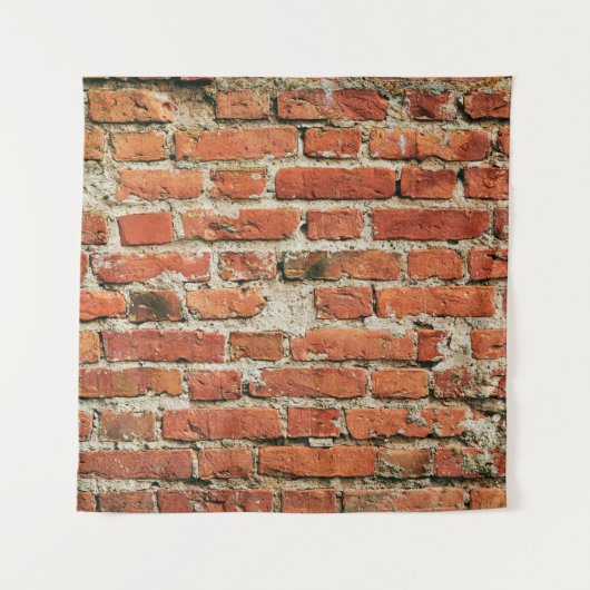Roter Backstein Wand Textur Grunge Hintergrund. Ab Wandteppich (Vorderseite)