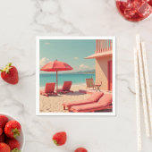 Roter Badestrand Serviette (Beispiel)