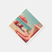 Roter Badestrand Serviette (Ecke)