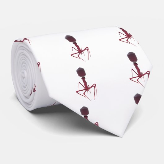 Roter Bakteriophage Krawatte (Gerollt)
