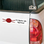 Roter Ball des Garns u. der Stricknadeln Autoaufkleber (Auf Lkw)