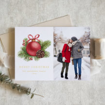 Roter Ball Foto Wasserfarbe Weihnachten