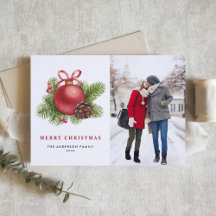 Roter Ball Foto Wasserfarbe Weihnachten