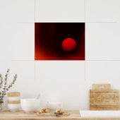 Roter Ball im Dunkeln Poster (Küche)