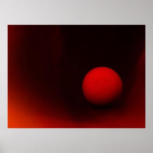 Roter Ball im Dunkeln Poster (Vorne)