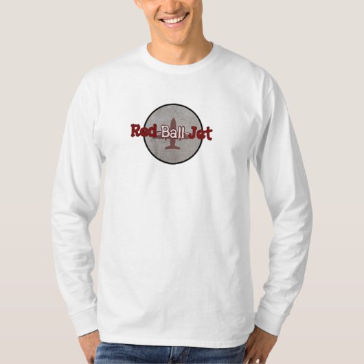 Roter Ball-Jet Unisex/der Lang-sleeved T - Shirt (Vorderseite)