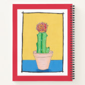Roter Ball Kaktus in einem Topf, personalisiertes Notizblock (Rückseite)