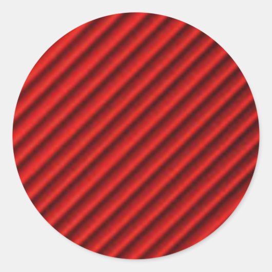 Roter Ball mit Abstrakter Schwarzleine Runder Aufkleber (Vorderseite)