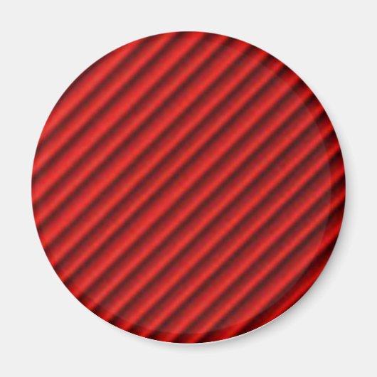 Roter Ball mit schwarzen Linien, abstraktes Design Magnet (Vorne)