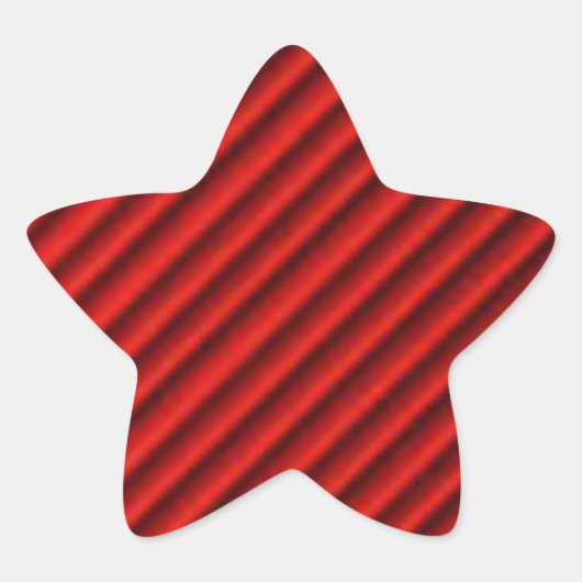 Roter Ball mit schwarzen Linien, abstraktes Design Stern-Aufkleber (Vorderseite)