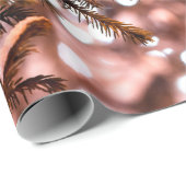 Roter Ball, weiße Lichter, Schnee Geschenkpapier (Rolleneckpunkt)