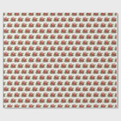 Roter Ball Ziermuster Weihnachten Geschenkpapier (Flach)