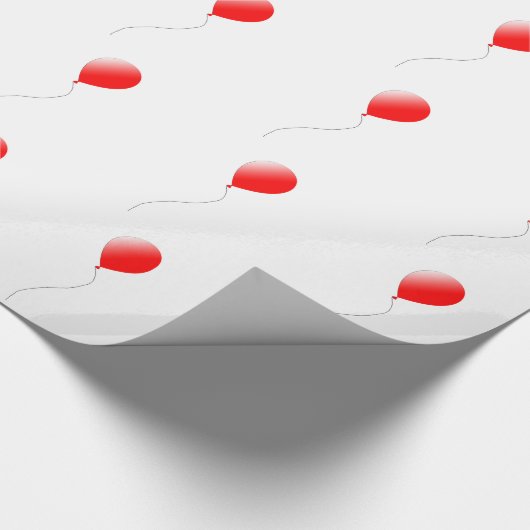 Roter Ballon Geschenkpapier (Ecke)