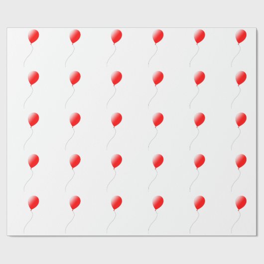 Roter Ballon Geschenkpapier (Flach)