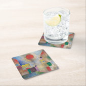 Roter Ballon, Klee Rechteckiger Pappuntersetzer (Vor Ort)