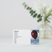 Roter Ballon Visitenkarte (Stehend Vorderseite)