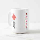 Roter Balloonns retten mich Keramik-Kaffee-Tasse Kaffeetasse (Vorderseite Links)