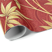 Roter Bambus Ostasiatisch (1) Geschenkpapier (Rolleneckpunkt)
