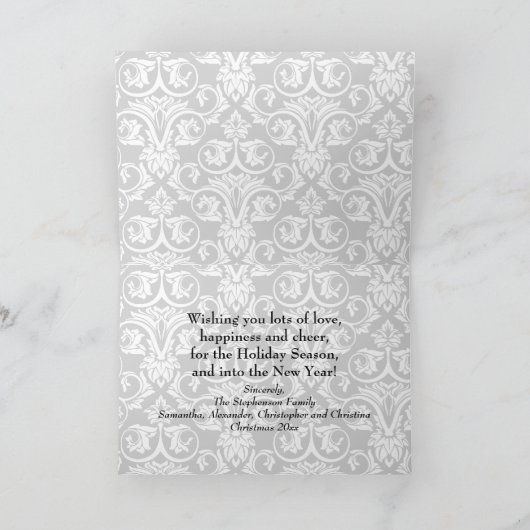 Roter Band-Bogen Feiertagskarte (Innenseite)