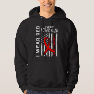 Roter Band Schwiegermutter-Herzkrankheit-Bewusstse Hoodie