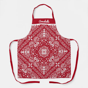 Roter Bandana-Barbeque personalisieren Schürze