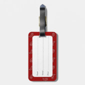 Roter Bandana-Gepäckanhänger Gepäckanhänger (Rückseite vertikal)