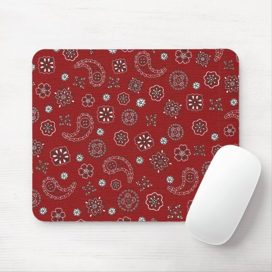 Roter Bandana Mousepad (Mit Mouse)
